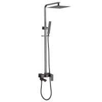 Душевая стойка ABBER Daheim AF8216NG с изливом, никель - Gidratop.ru изображение