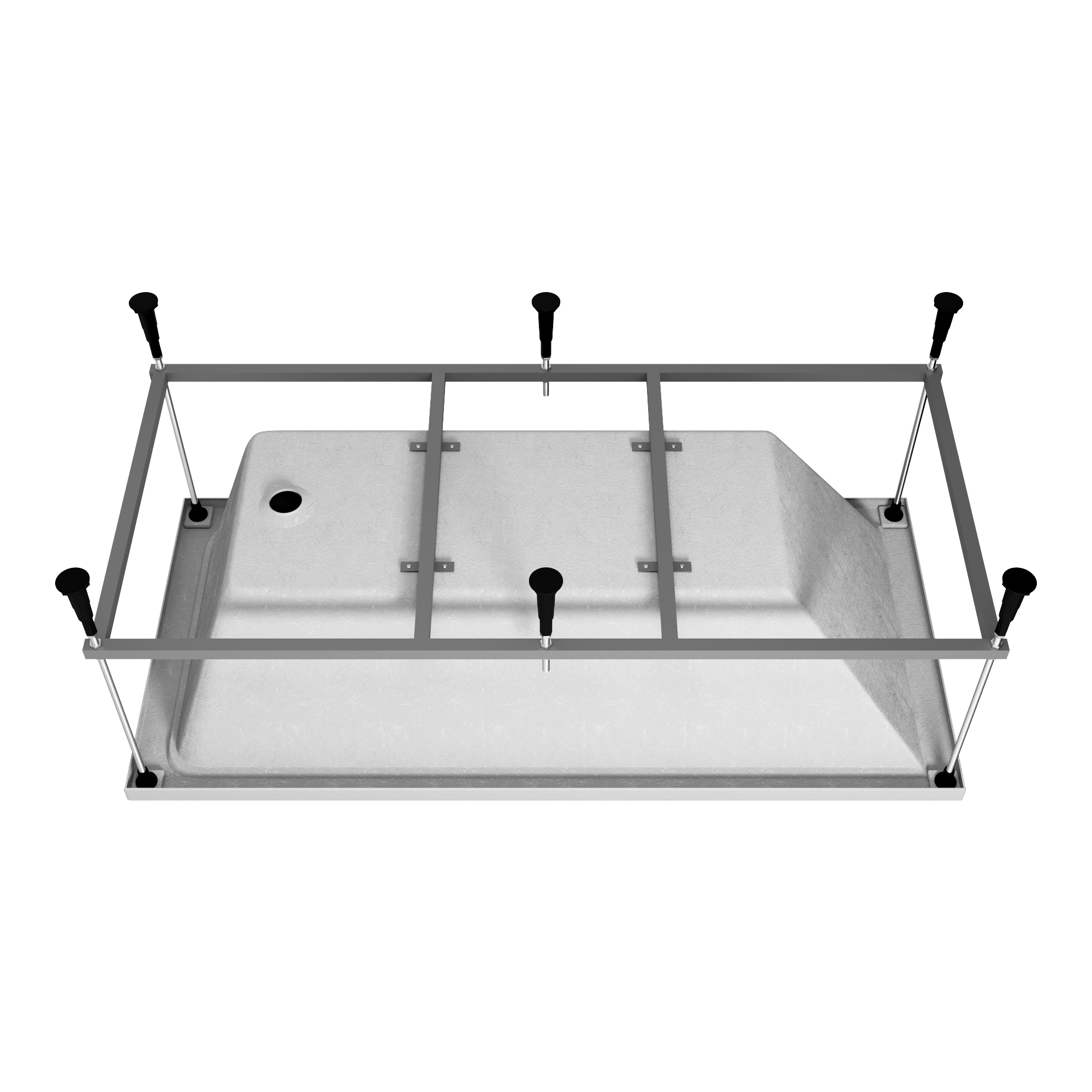 Ванна акриловая Vincea VBT-2G150-FR с каркасом 1500*700*470, пристенная, цвет белый - Gidratop.ru изображение