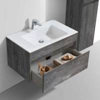 База под раковину Chiara 800 подвесная, 1 выкатной ящик soft-close, G.Stone - Gidratop.ru изображение