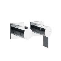 GESSI  INVERSO DIAMANTATO внешняя часть настенного смесителя для душа на 2 выхода, цвет: хром - Gidratop.ru изображение
