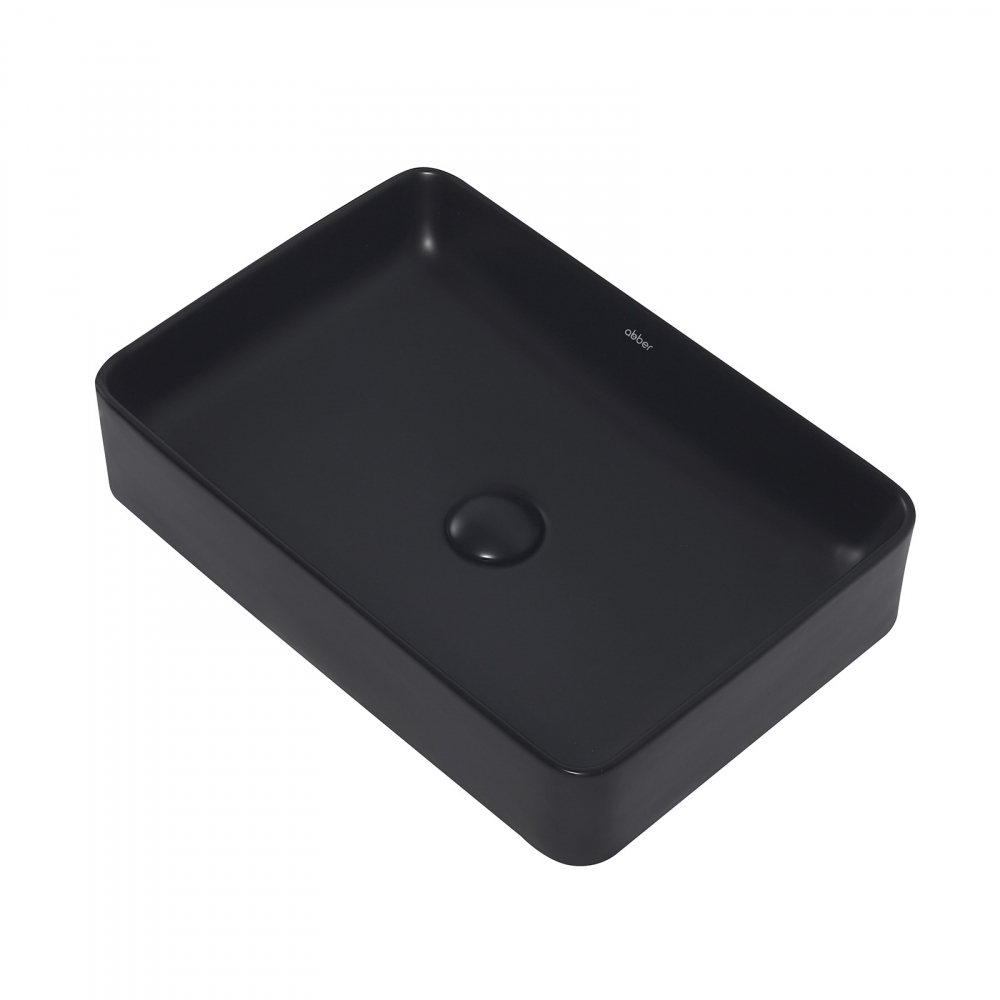 Раковина накладная ABBER Rechteck AC2207MB черная матовая - Gidratop.ru изображение
