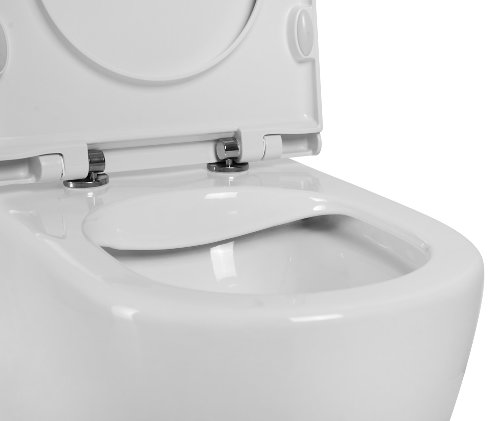 Унитаз приставной безободковый BelBagno SFERA-R BB2141CBR/BB902SC - Gidratop.ru изображение
