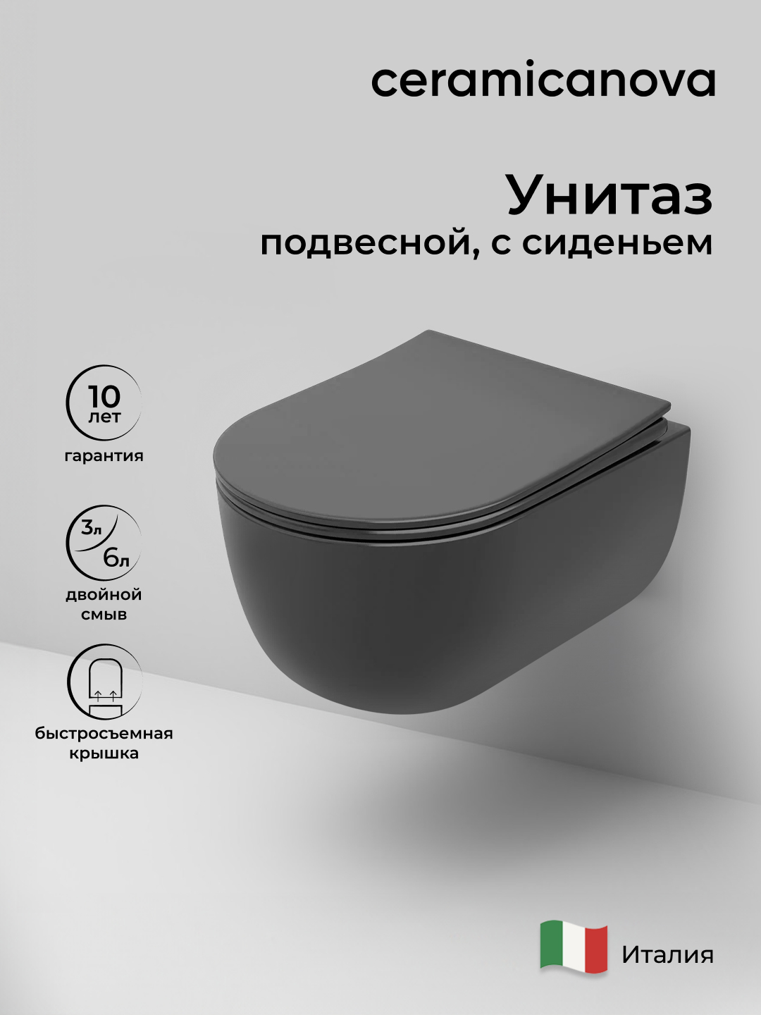 Подвесной унитаз Modena Rimless - Gidratop.ru изображение