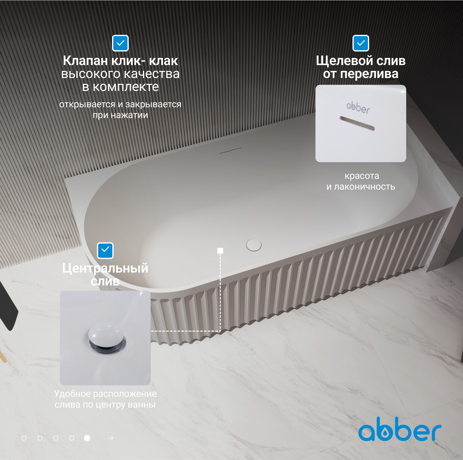 Акриловая ванна ABBER AB9412-1.5 R белая - Gidratop.ru изображение