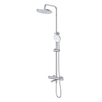 LUX-CVD-01 Душевая стойка со смесителем и изливом, хром - Gidratop.ru изображение