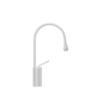 Gessi Goccia смеситель для раковины на 1 отверстие, высокий, излив 174мм R=90, цвет: белый - Gidratop.ru изображение