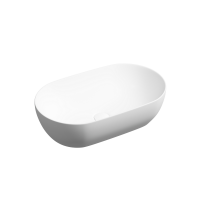 Раковина CERAMICANOVA Twist накладная овальной формы 500x300x140 белый матовый CN12001MW - Gidratop.ru изображение