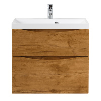 MARINO-H60 База под раковину подвесная с двумя выкатными ящиками, Rovere Nature, 700x450x600, MARINO-H60-700-2C-SO-RN-P - Gidratop.ru изображение