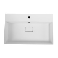 раковина из искусственного мрамора, 50313 Bianco opaco, 71x45x11,5 - Gidratop.ru изображение