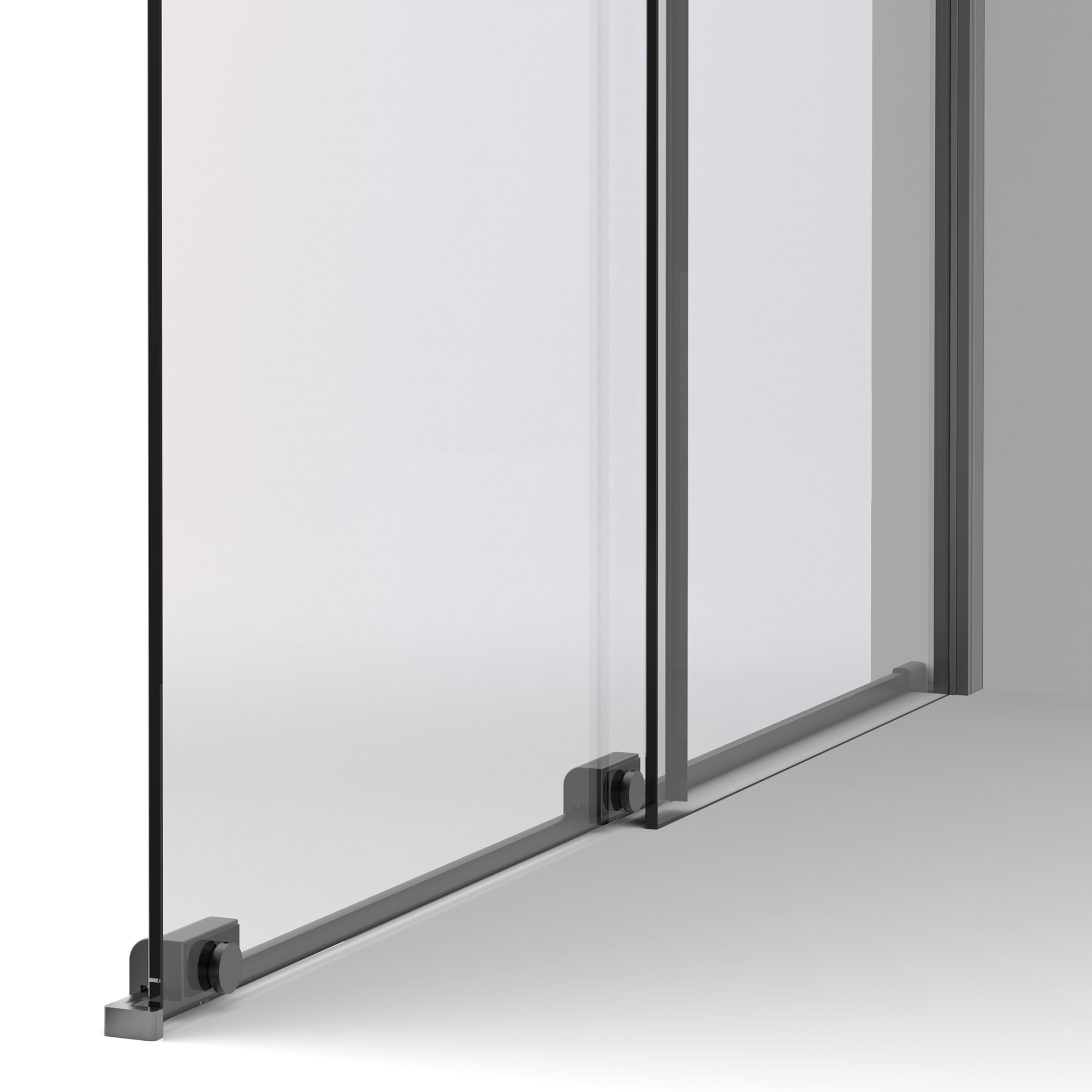 Душевая перегородка Walk-In VSW-1WSL120CGGM, 1200*2000, вороненая сталь, стекло тонированное - Gidratop.ru изображение