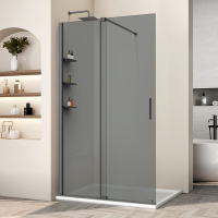 Душевая перегородка Walk-In VSW-1WSL120CGGM, 1200*2000, вороненая сталь, стекло тонированное