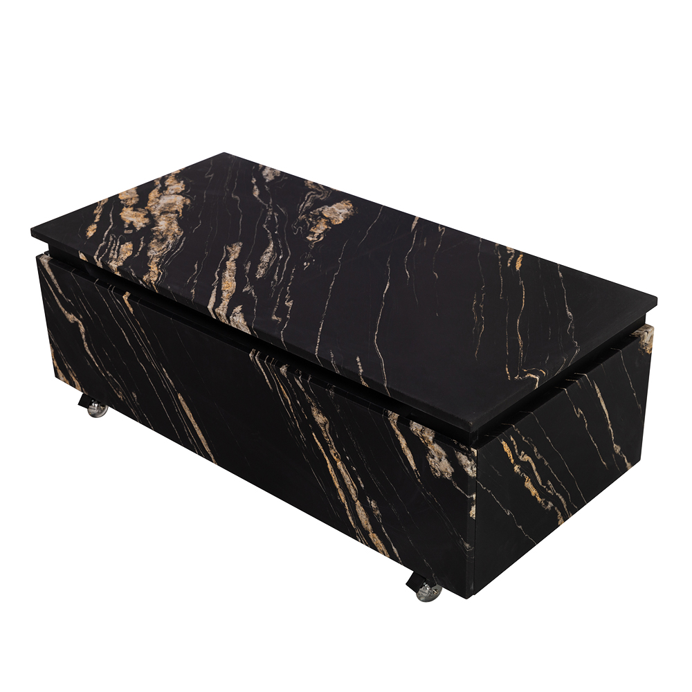SLIDER Тумба с одним выкатным ящиком, черный Фьюжн, 996x476x300, SLIDER-1000-1C-PI-NF-P - Gidratop.ru изображение