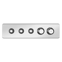 GESSI HI-FI ECLECTIC смеситель для душа настенный встраиваемый, термостатический, с 3 запорными кнопками, цвет Хром - Gidratop.ru изображение