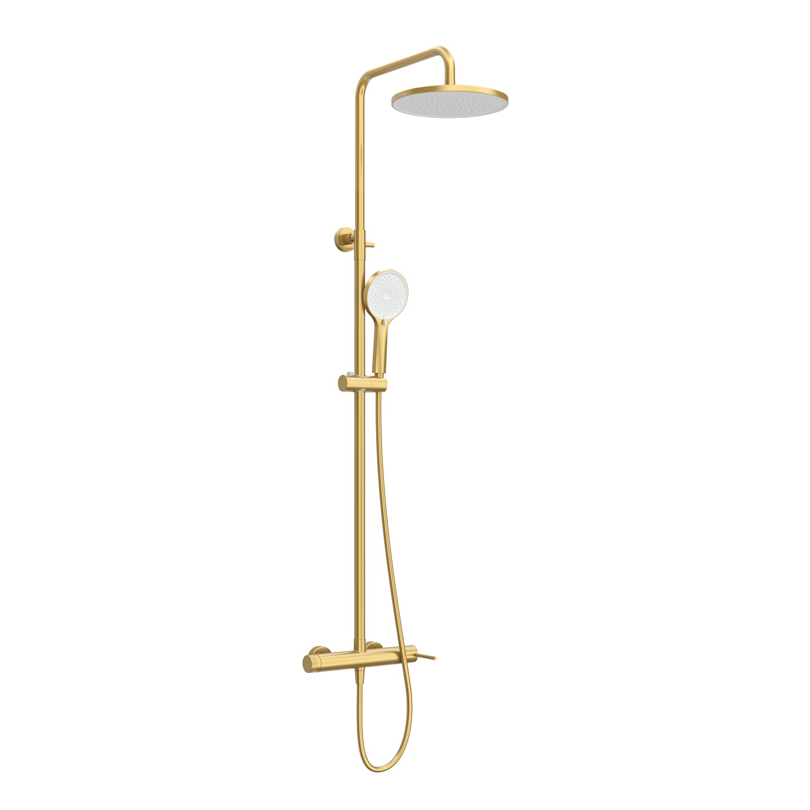RELAX-CD-BORO Душевая стойка со смесителем, брашированное золото - Gidratop.ru изображение