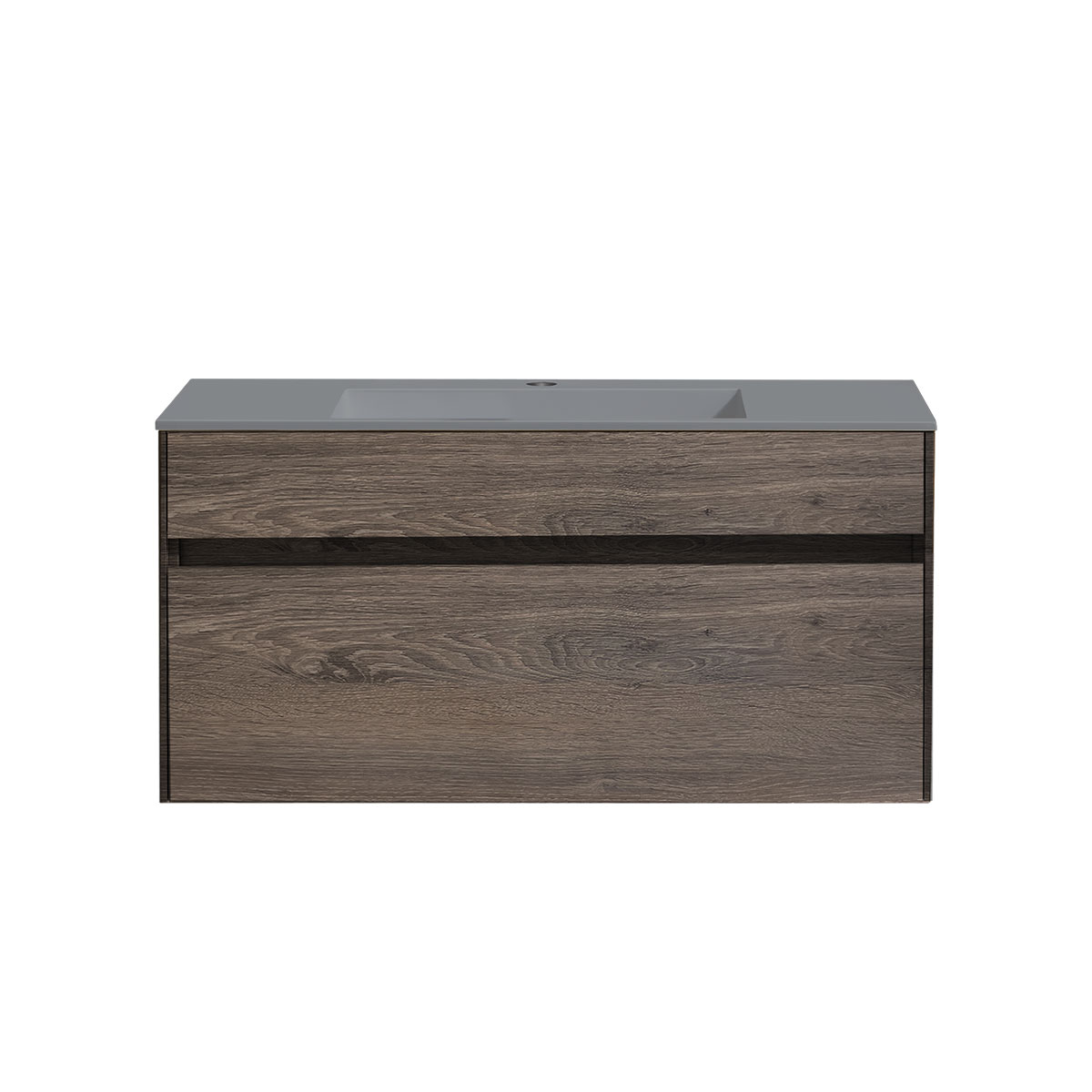 База под раковину Chiara 1000 подвесная, 1 выкатной ящик soft-close, R.Oak - Gidratop.ru изображение