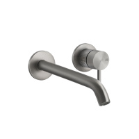 GESSI 316 встраиваемый смеситель для раковины с изливом 200-170мм (внешняя часть), цвет: steel brushed
