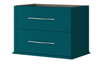 TIFFANY База подвесная под раковину с двумя выдвижными ящиками, 54950 Blu Petrolio, 74x46x55 - Gidratop.ru изображение