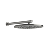 GESSI 316 верхний душ шарнирная для настенного крепления на 1/2, Oslash;350мм, цвет: steel brushed - Gidratop.ru изображение
