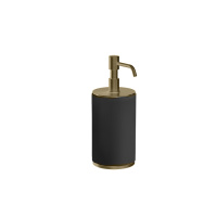 GESSI Tondo дозатор для жидкого мыла настольный черный, цвет: Finox Brushed Nickel - Gidratop.ru изображение