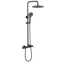 Душевая стойка ABBER Emotion AF8816BL с изливом, черный матовый - Gidratop.ru изображение