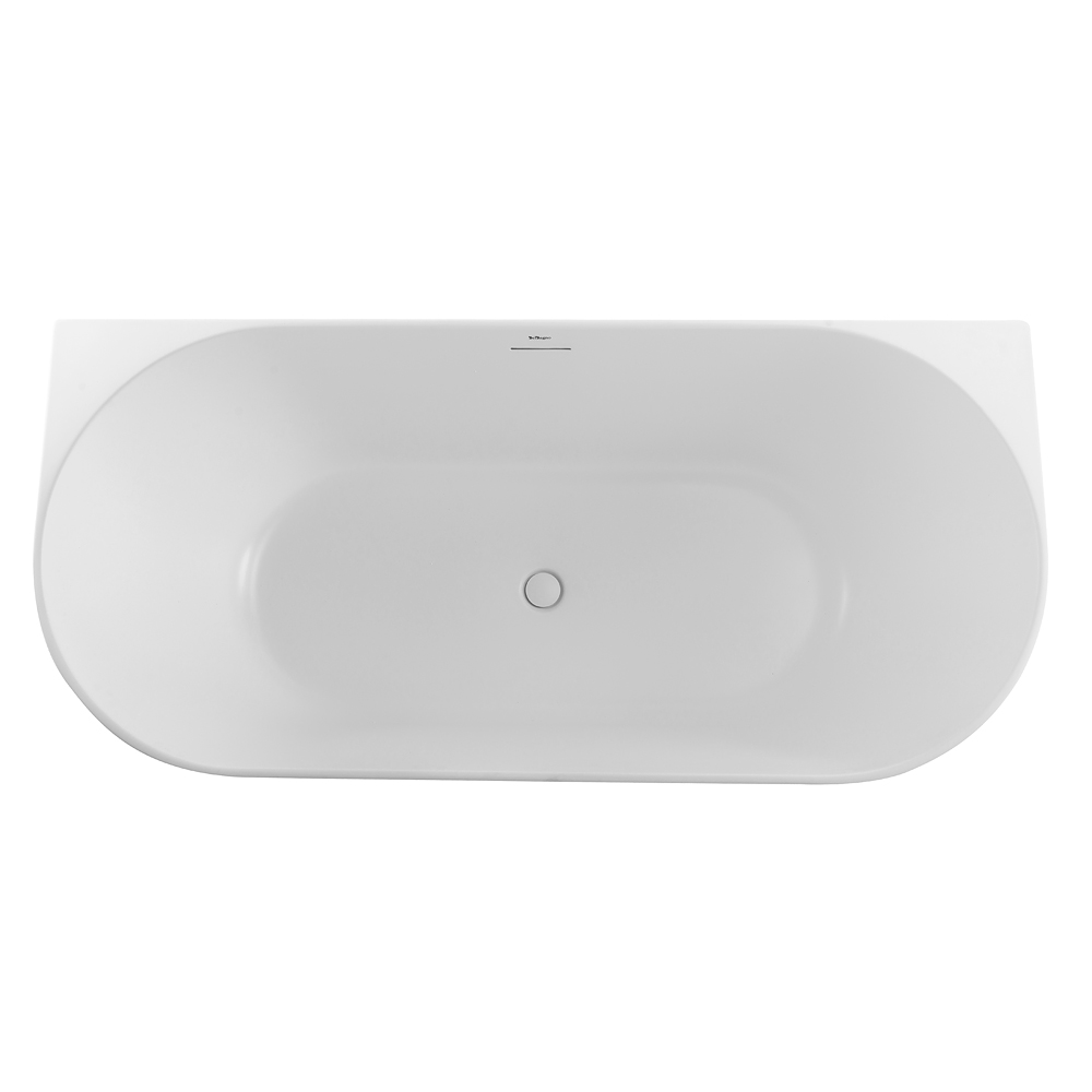 Акриловая ванна BELBAGNO BB412-1700-800-MATT, пристенная, белая матовая - Gidratop.ru изображение