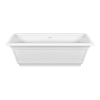 Gessi Eleganza ванна отдельностоящая 180х85см, со сливом-переливом, цвет: матовый белый - Gidratop.ru изображение