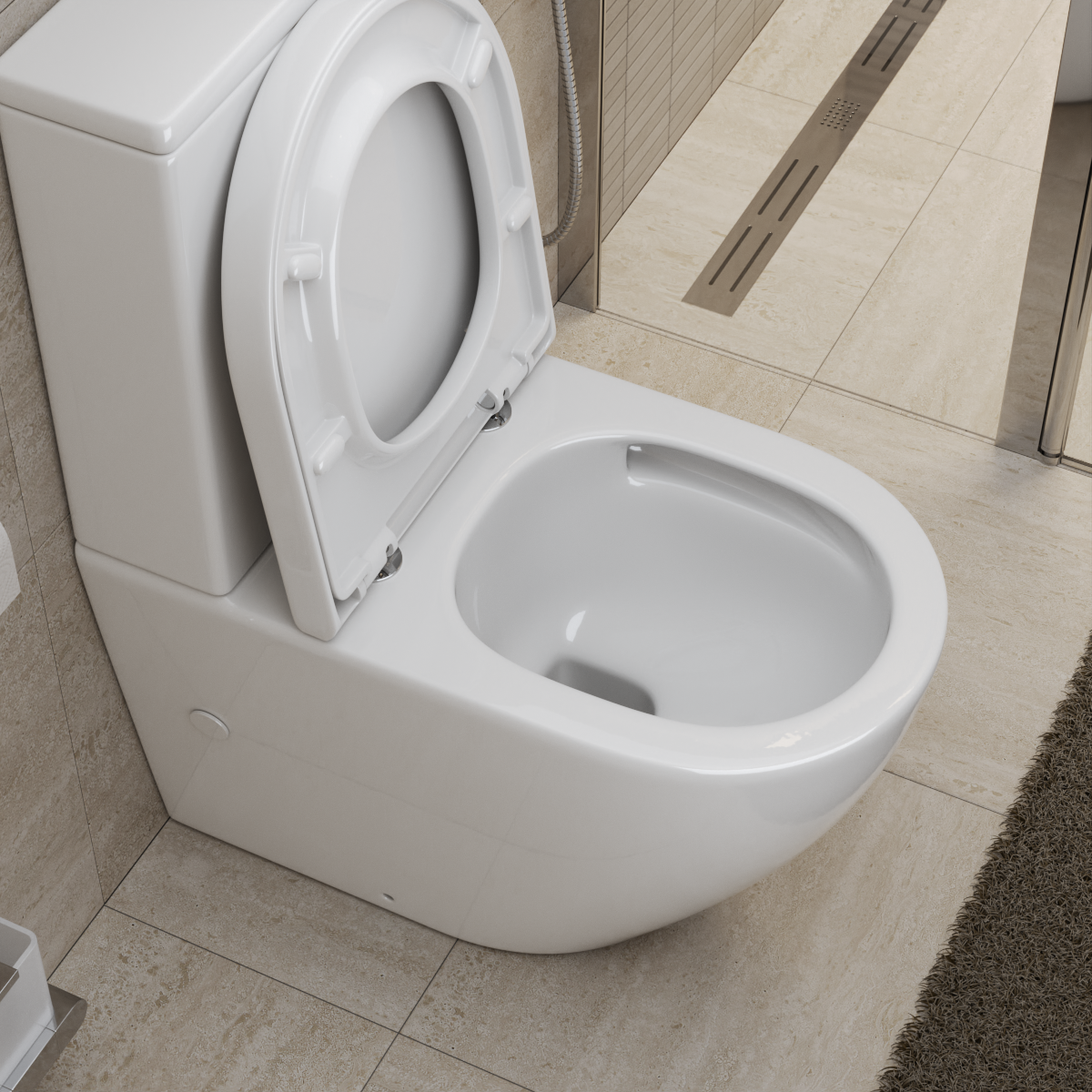 Унитаз-компакт безободковый со смывом TORNADO BelBagno SFERA-TOR BB2141CP-TOR/BB2141T/BB865SC - Gidratop.ru изображение