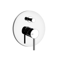 Gessi Emporio Via tortona внешние части для настенного смесителя на 2 выхода с переключателем ванна-душ, цвет: Chrome - Gidratop.ru изображение