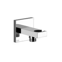 Gessi Rettangolo вывод воды с держателем для душевой лейки, цвет: хром - Gidratop.ru изображение