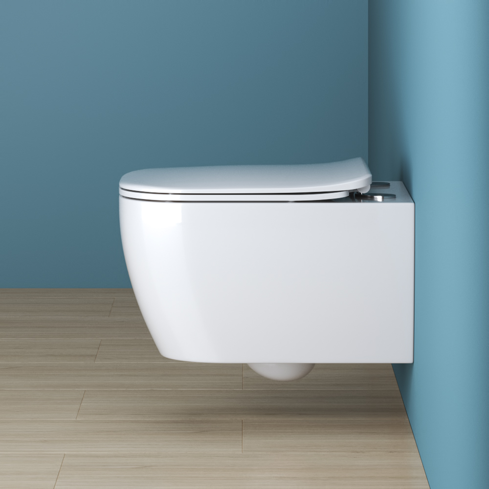Унитаз подвесной безободковый BelBagno GENOVA BB1102CH/BB1102SC - Gidratop.ru изображение