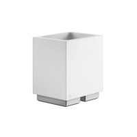 Gessi Rettangolo стакан настольный, цвет: хром/белый - Gidratop.ru изображение