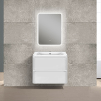 База под раковину Vico 600 подвесная, 2 выкатных ящика soft close, G.White - Gidratop.ru изображение