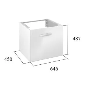 Тумба Keuco Royal Universe 32750 с раковиной 32751 316501, 65 см - Gidratop.ru изображение
