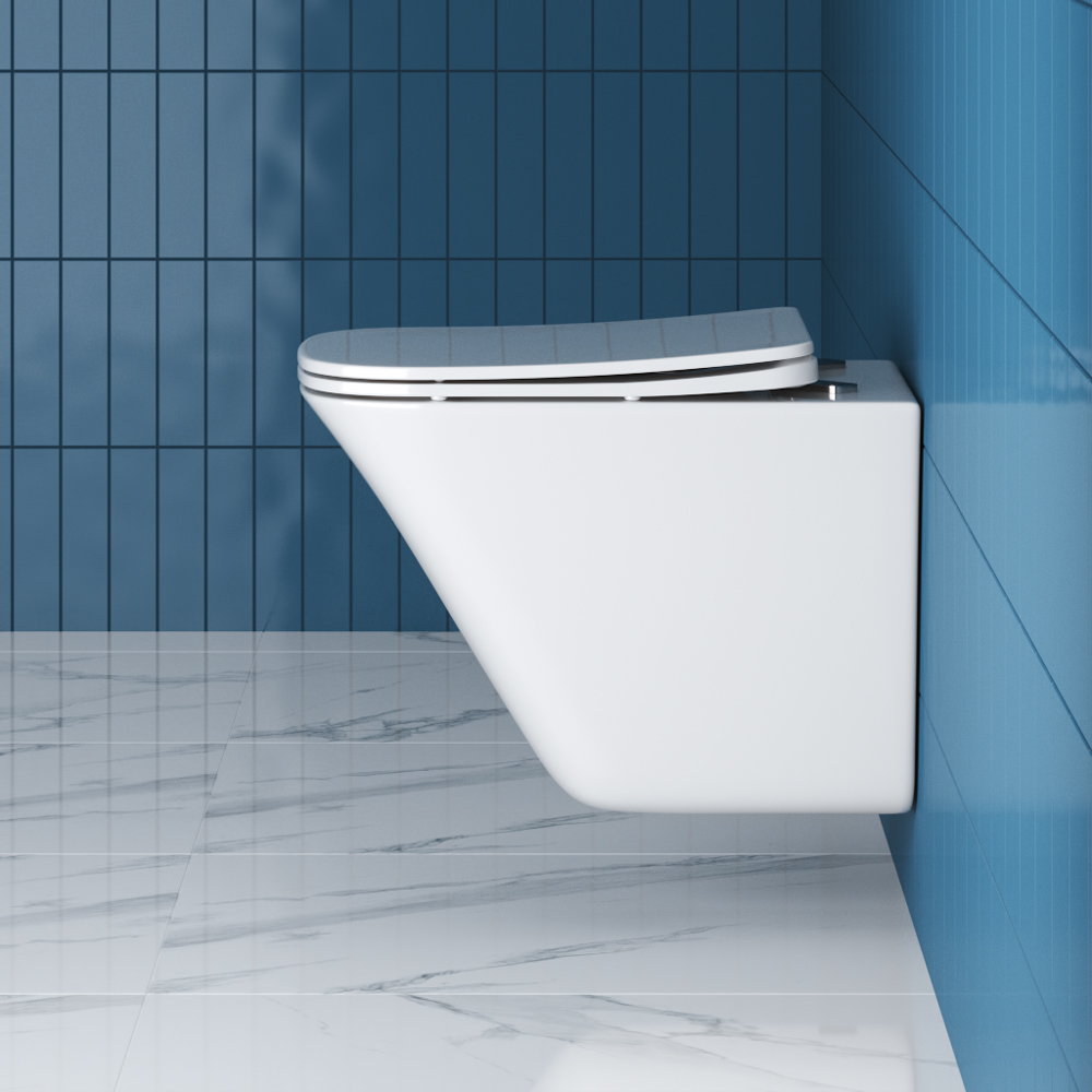 Унитаз подвесной безободковый BelBagno MARMI BB052CHR/BB052SC - Gidratop.ru изображение
