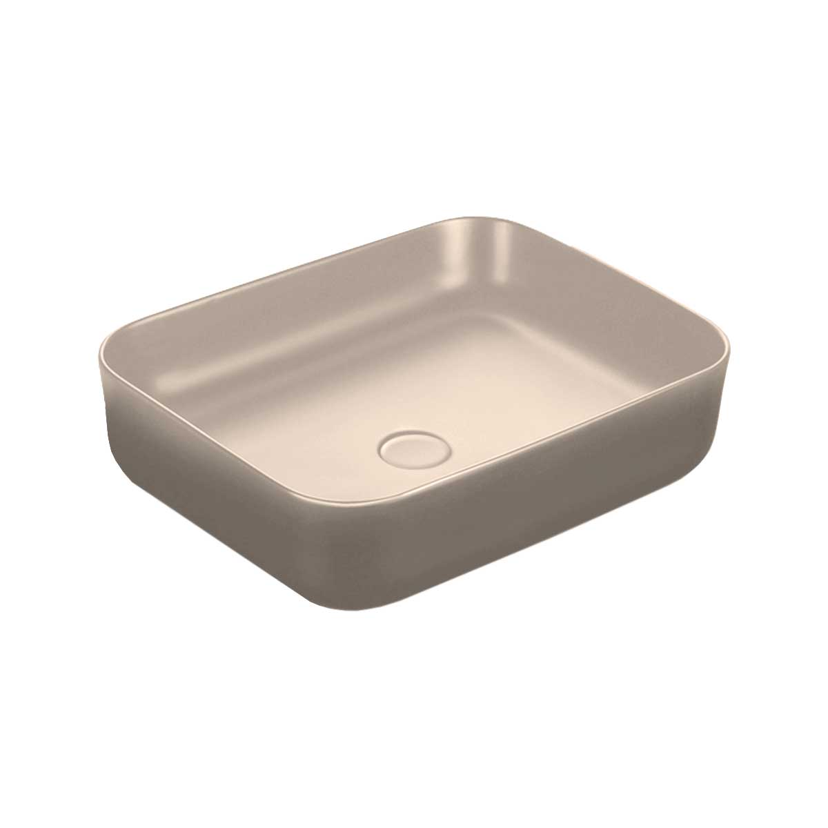 Раковина керамическая Vincea VBS-105MC, 500*390*130, накладная, цвет капучино матовый - Gidratop.ru изображение