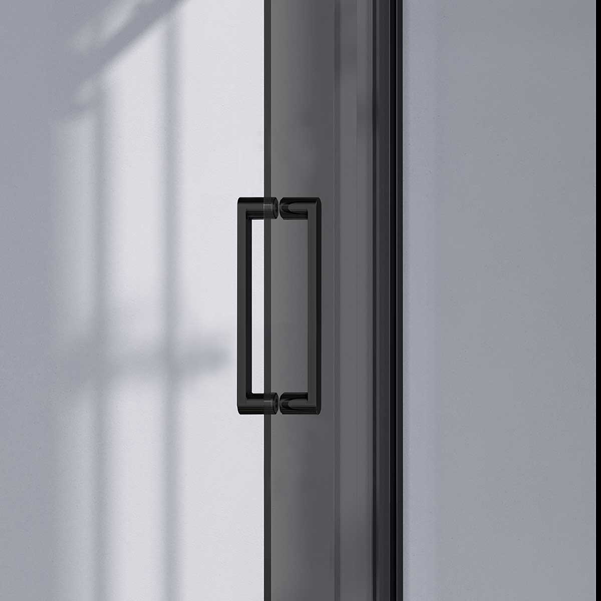 Душевой уголок Como-N VSR-4CN1014CGB, 1400*1000, черный, стекло тонированное - Gidratop.ru изображение