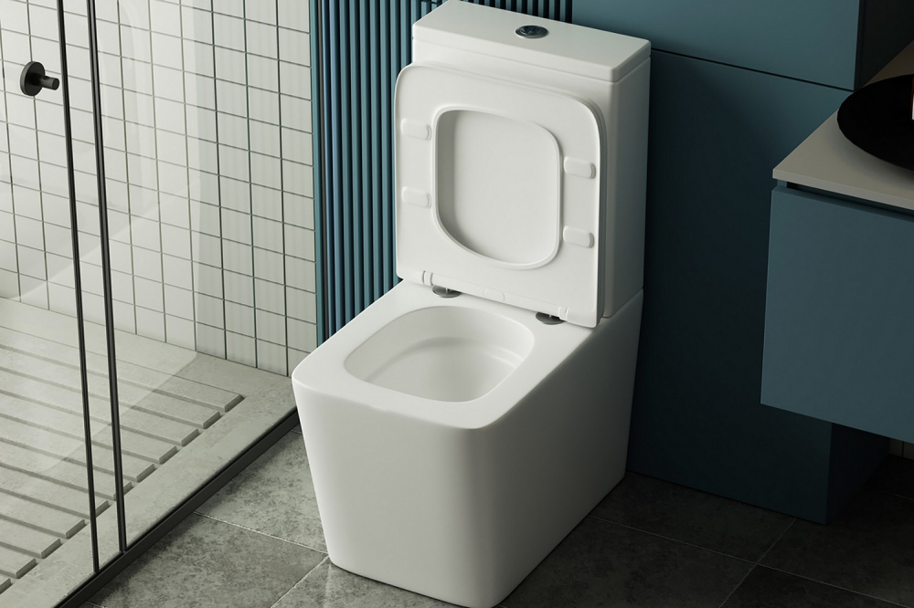 Унитаз ABBER Rechteck AC1210T компакт белый, безободковый, смыв торнадо - Gidratop.ru изображение