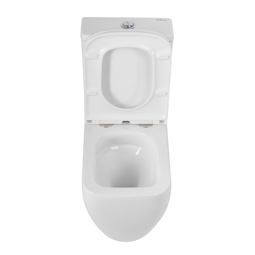 Унитаз-компакт безободковый со смывом TORNADO BelBagno LUCE-TOR BB2197CP-TOR/SC/BB2197T - Gidratop.ru изображение