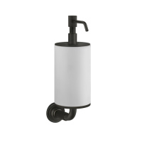 GESSI VENTI20 дозатор для жидкого мыла подвесной, цвет белый, фурнитура Aged Bronze - Gidratop.ru изображение