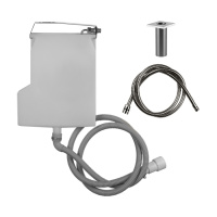 Gessi Rettangolo система сбора воды для ручного душа с убирающимся шлангом при монтаже на борт ванны, цвет: Black Metal Brushed PVD - Gidratop.ru изображение