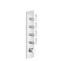 GESSI INCISO встраиваемый термостатический смеситель на 4 источника, резьба 3/4 (внешние части), цвет: хром - Gidratop.ru изображение