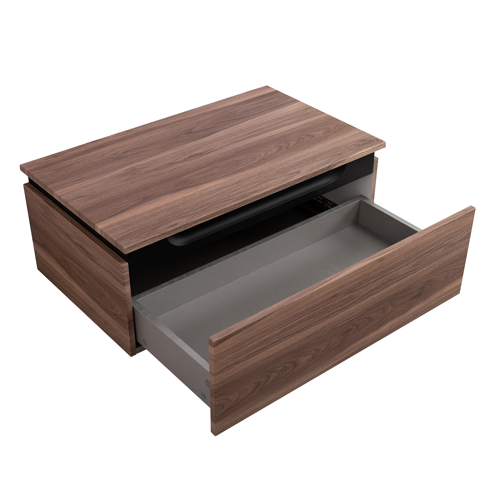 SLIDER Тумба с одним выкатным ящиком, орех дымчатый, 796x476x300, SLIDER-800-1C-PI-NA-P - Gidratop.ru изображение