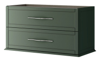 TIFFANY Тумба подвесная под раковину с двумя выдвижными ящиками 55331 Verde opaco, 100x46x55 - Gidratop.ru изображение