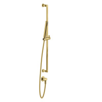 GESSI INCISO штанга в комплекте с душевой лейкой, шланг 1,50 м, вывод воды из стены, цвет: золото