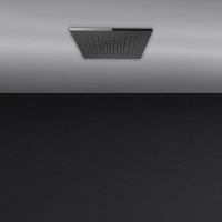 Gessi Minimali встраиваемая в потолок душевая система 350х350 мм., с функцией тропический ливень, цвет Mirror Steel (без накладной панели 57871) - Gidratop.ru изображение