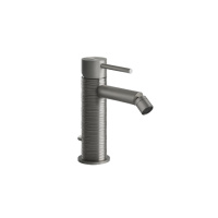 GESSI 316 смеситель для биде на 1 отверстие, с донным клапаном, излив 118мм, цвет: steel brushed - Gidratop.ru изображение