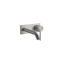 GESSI 316 встраиваемый смеситель для раковины с изливом 200-170мм (внешняя часть), цвет: steel brushed - Gidratop.ru изображение
