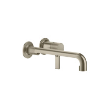 GESSI INCISO встраиваемый смеситель для раковины с изливом 264-234мм (внешние части), цвет: Finox Brushed Nickel - Gidratop.ru изображение