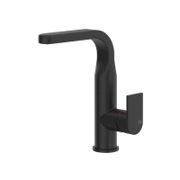 Gessi Emporio Via manzoni смеситель для раковины без донного клапана, с соединительными шлангами, цвет: Black XL - Gidratop.ru изображение