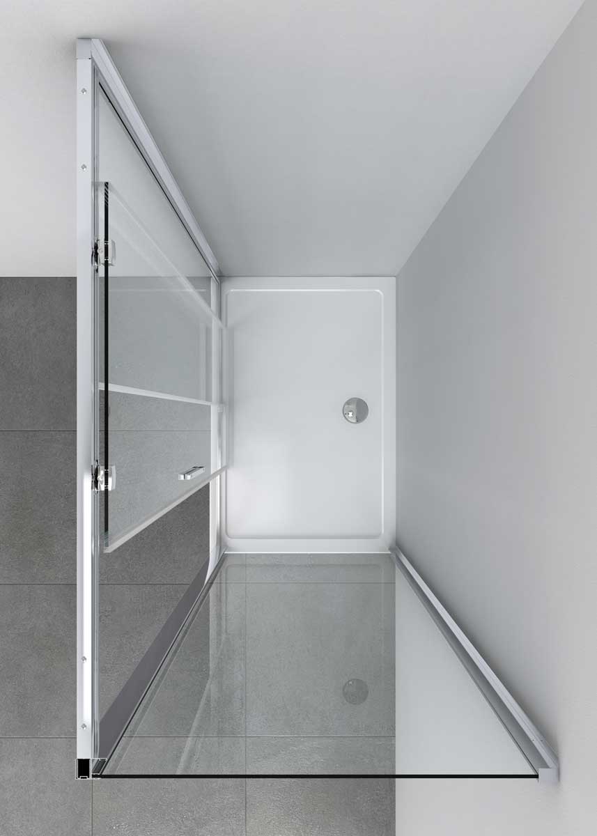 Душевой уголок Soft VSR-3SO1014CL, 1400*1000, хром, стекло прозрачное - Gidratop.ru изображение
